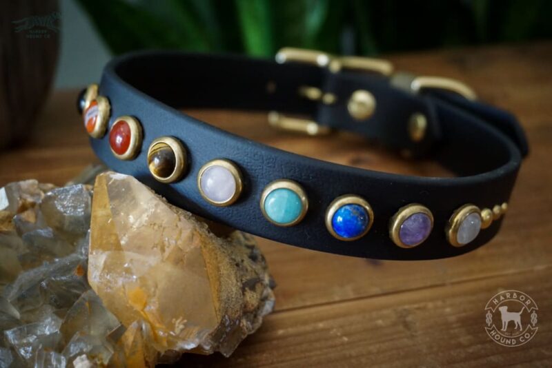 1" CHAKRA Gemstone Buckle Collar