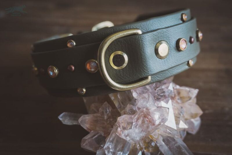 ZHENA 1.5" Crystal Studded Buckle Collar - Image 5