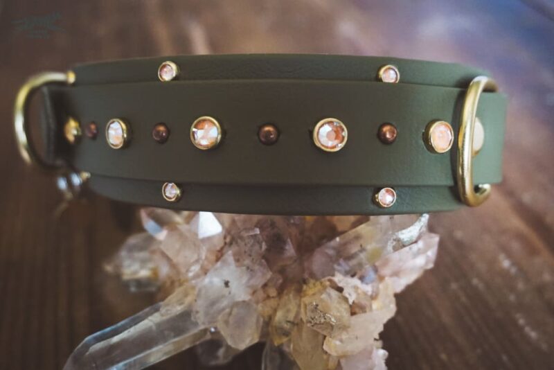 ZHENA 1.5" Crystal Studded Buckle Collar - Image 2