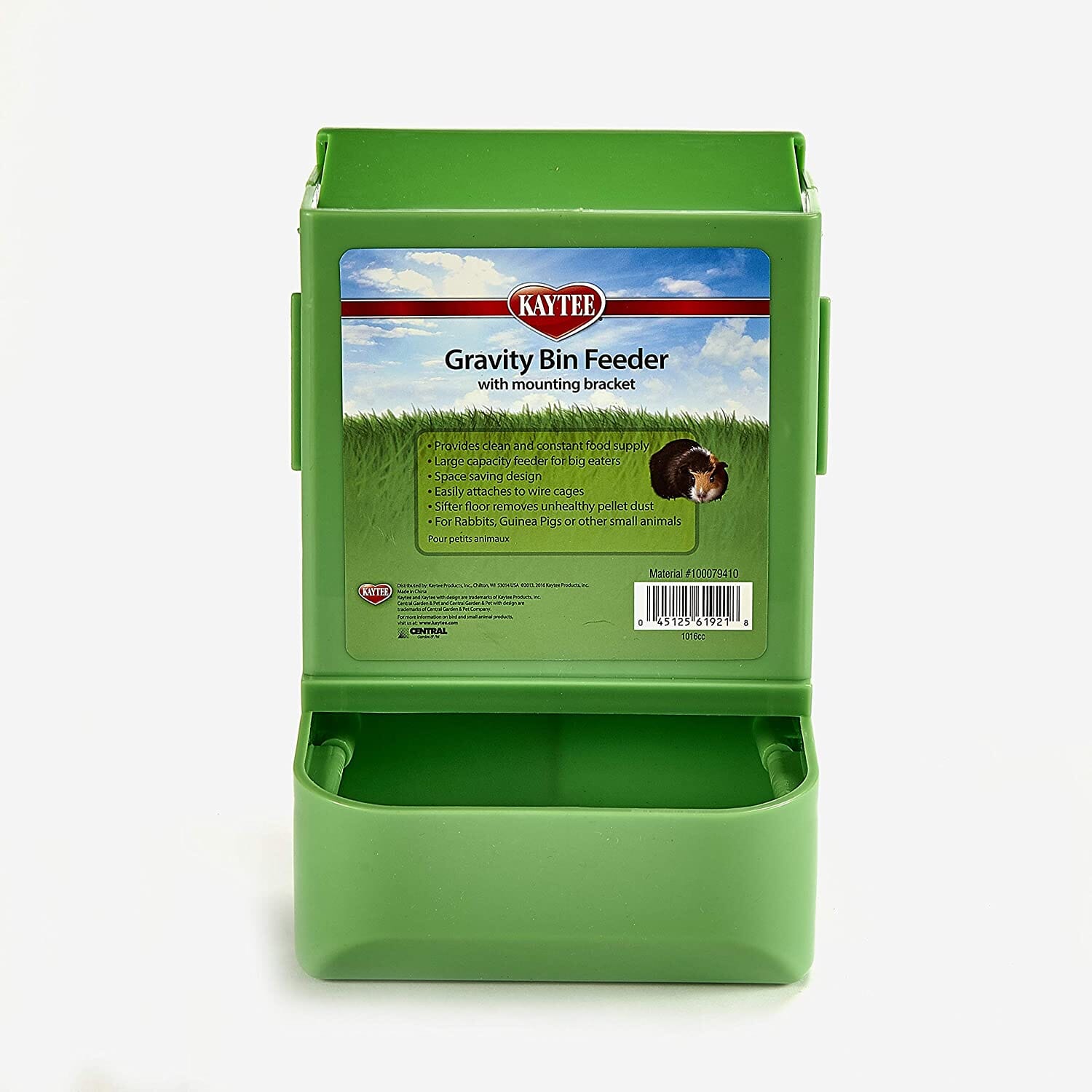 Kaytee Gravity Bin Feeder With Bracket - 5.25 in X 5.75 in X 8.25 in