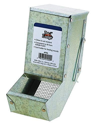 Pet Lodge Galvanized Feeder with Sifter Bottom & Limited Ingredient Diet - 3 In